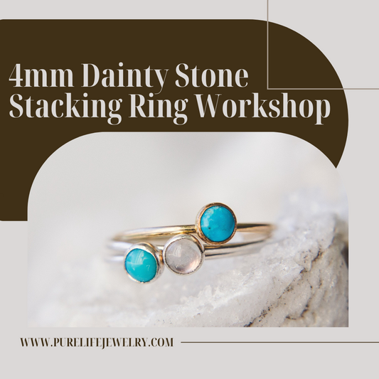 4mm Dainty Stone Stacking Ring Workshop